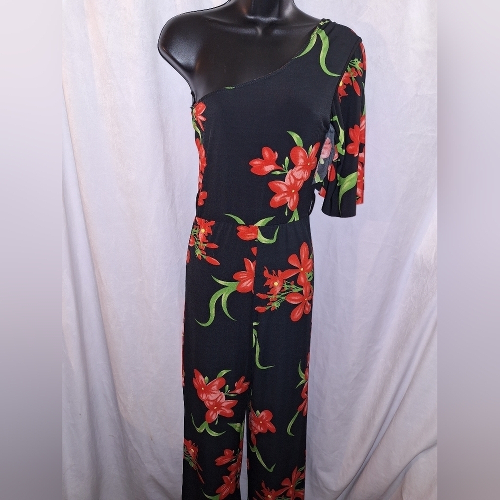 Floral Black Jumpsuit